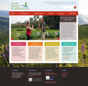 Gray Family Foundation website design and build